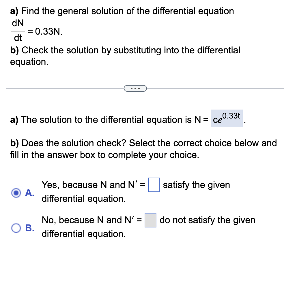 a d N d t = 0 . 3 3 N . b N = c e 0 . 3 3 t . b N