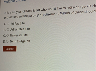 Multiple N is a 4 0 - year old applicant who