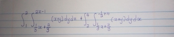 1 2 1 3 x + 2 3 2 x - 1 ( x + y ) d y d x + 2 4 1