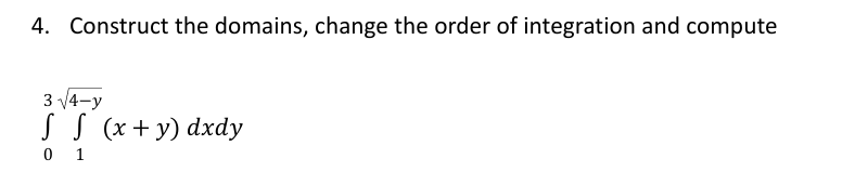 Evaluate the following integral Construct the