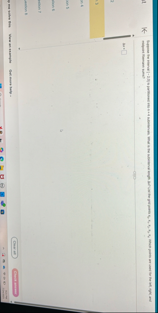 Suppose the interval - 2 , 0 is partitioned into