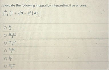 Evaluate the following integral by interpreting