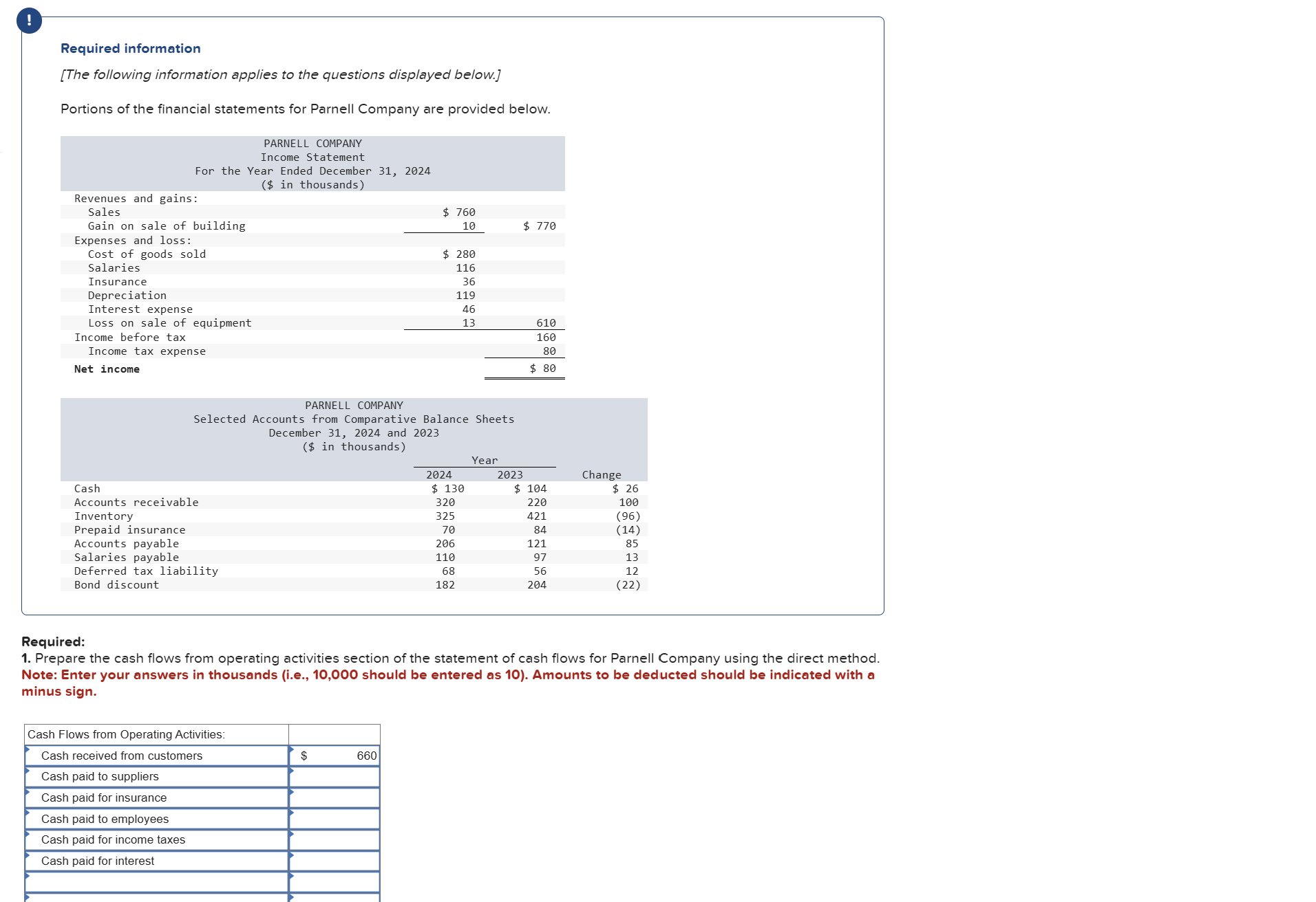 ( THERE ARE TWO PARTS ) Required information [