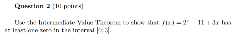 Question 2 ( 1 0 points ) Use the Intermediate