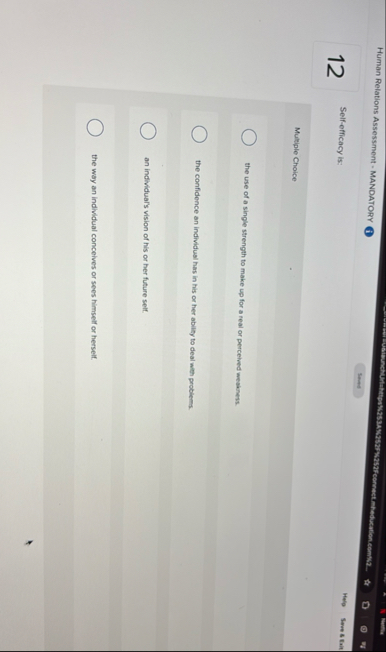 Human Relations Assessment - MANDATORY 1 2 Self -
