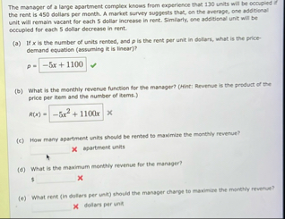 The manager of a large apartment complex knows