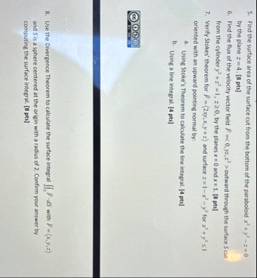 Find the surface area of the surface cut from the