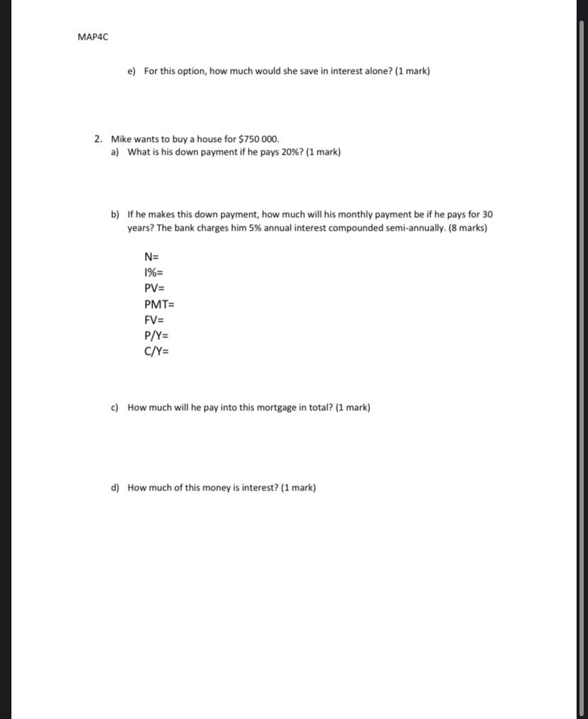 e $ 7 5 0 0 0 0 . a N = 1 % = P V = P M T = F V =