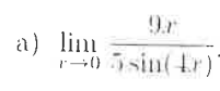 a lim r 0 9 r 5 s i n ( + x )