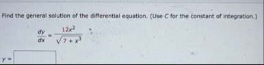 Find the general solution of the differential