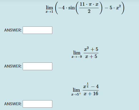 Calculate the limit below \ lim _ ( x - > 1 ) ( -