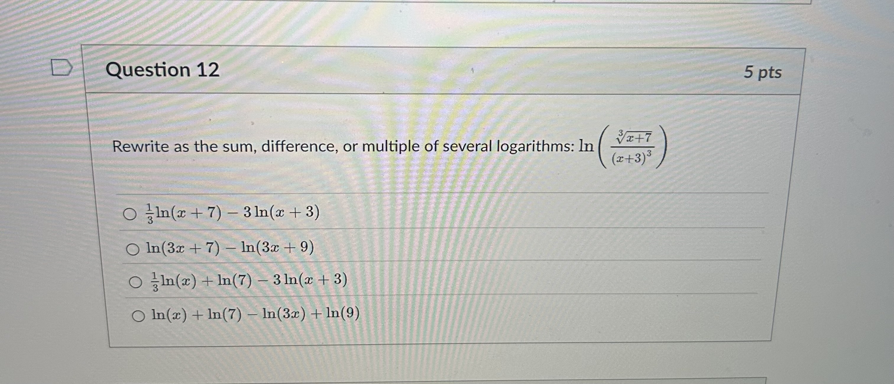 Question 1 2 Rewrite a s the sum, difference, o r