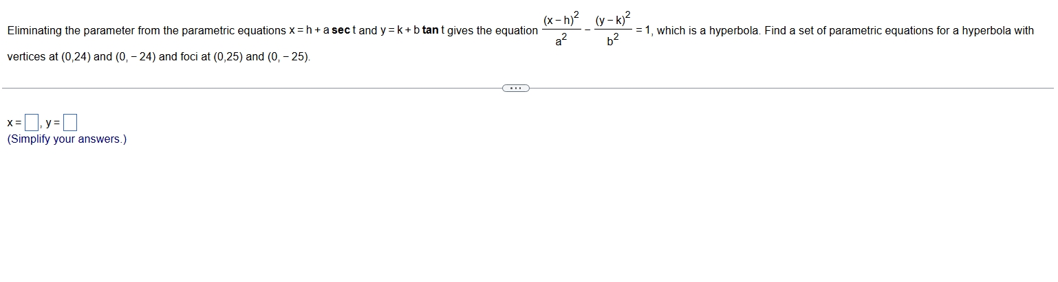 Eliminating the parameter from the parametric