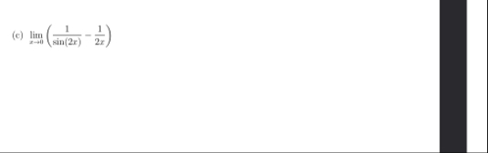 Use l'hopital rules to evaluate the following ( c