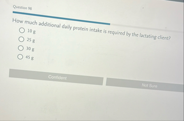 Question 9 8 How much additional daily protein