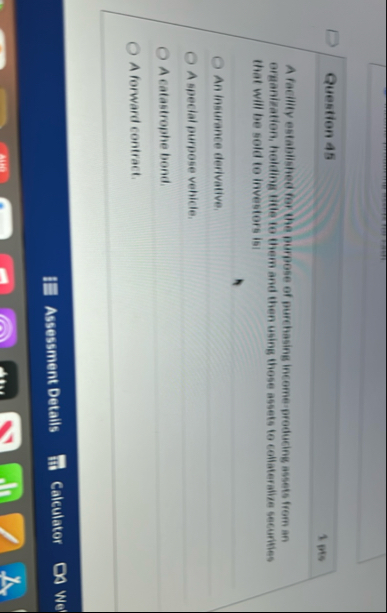 Question 4 5 1 0 4 5 A facility established for