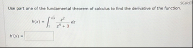 SCalds Use part one of the fundamental theorem of