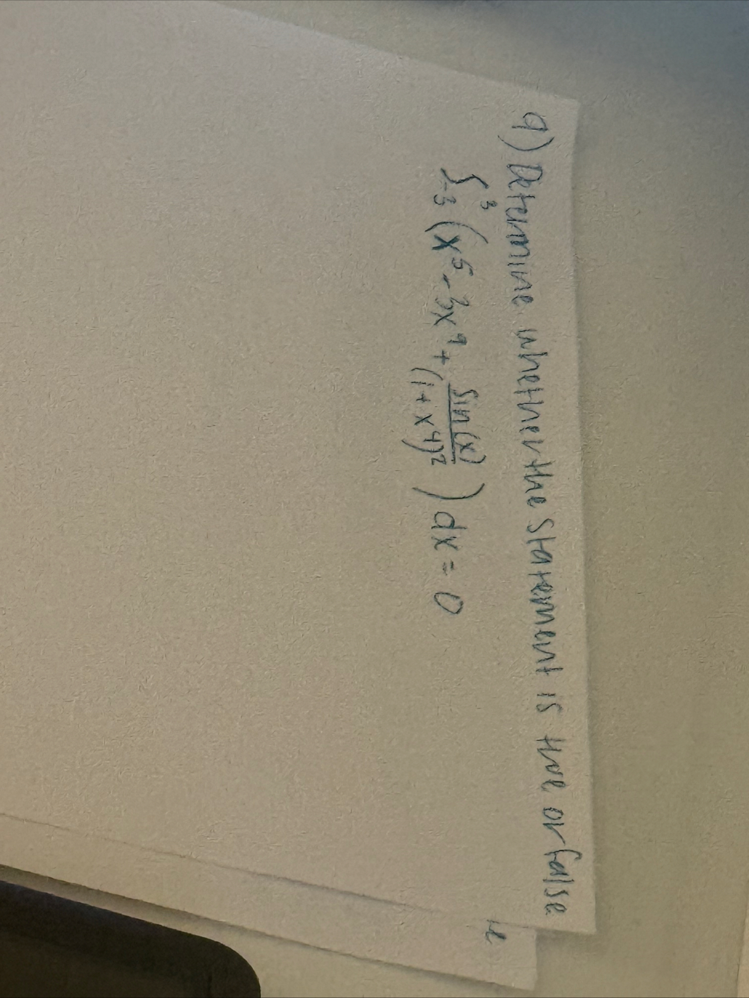 Determine whether the Statement is the or false 3