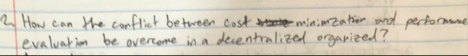 How can the conflict between cost midimization