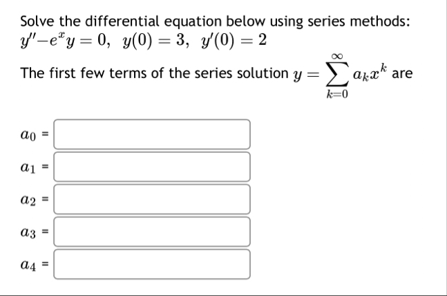 Solve the differential equation below using