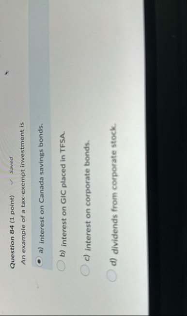 Question 8 4 ( 1 point ) Saved An example of a