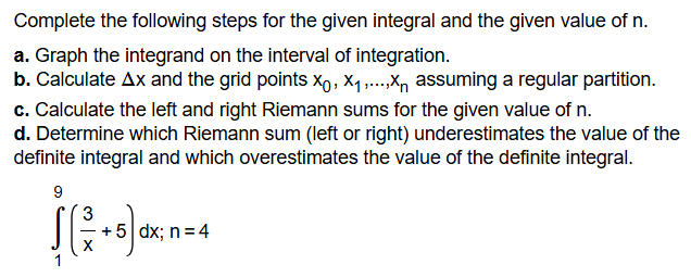 definite integral and which overestimates the