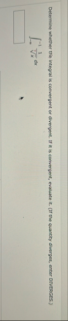 Determine whether thic integral is convergent or