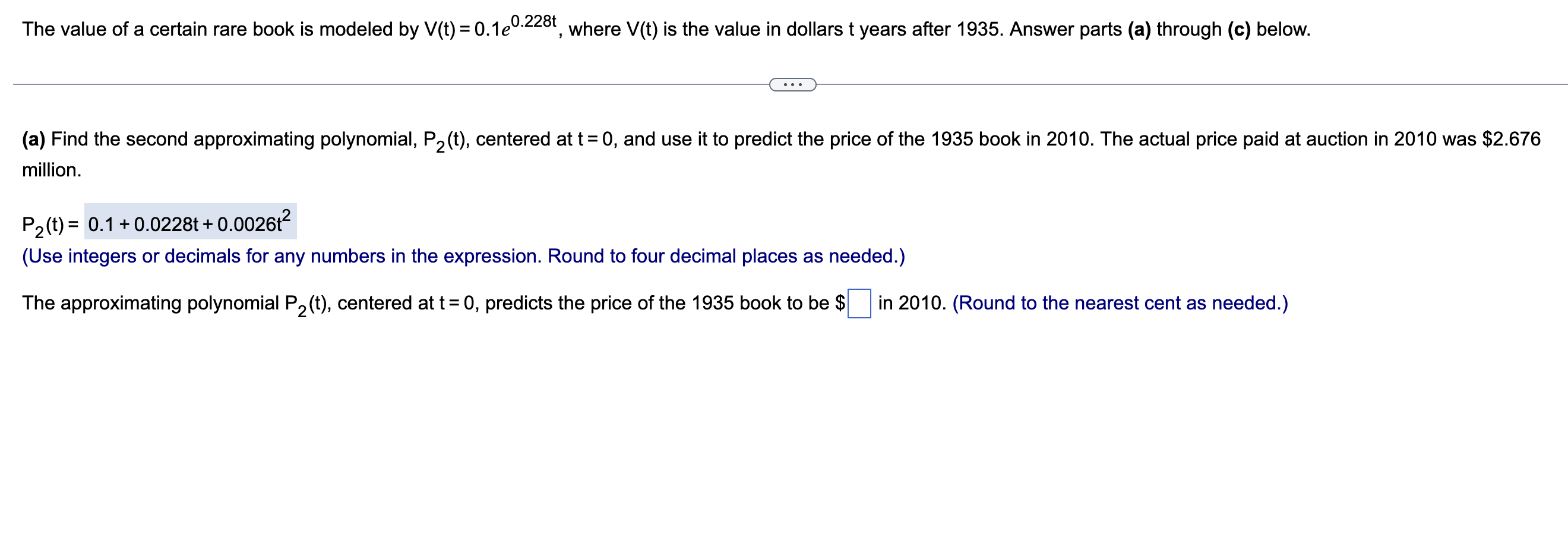 The value o f a certain rare book i s modeled b y