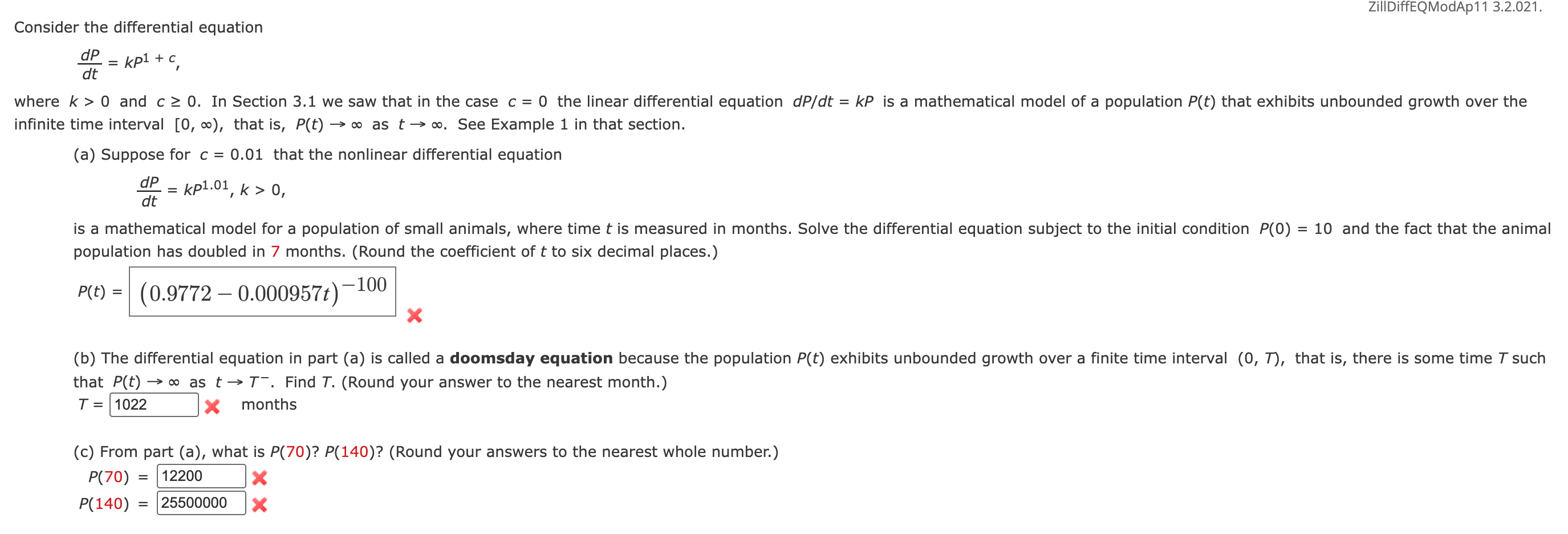 Consider the differential equation d P d t = k P