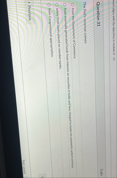 ment aligns with the objectives in modules 8 - 1