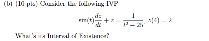 ( b ) ( 1 0 p t s ) Consider the following IVP s