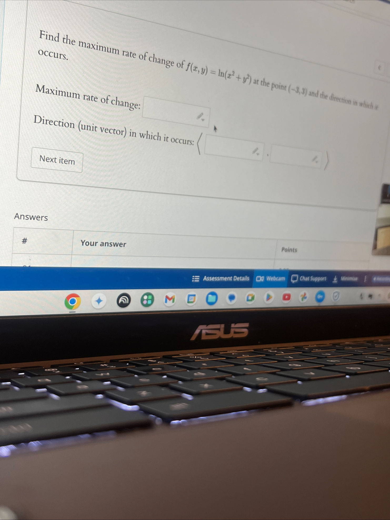 Find the maximum rate of change of f ( x , y ) =