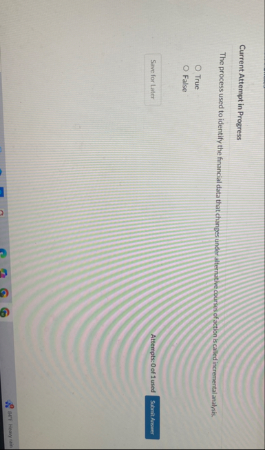 Current Attempt in Progress The process used to