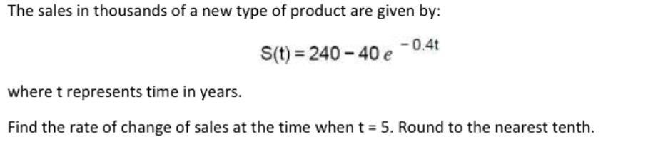 The sales i n thousands o f a new type o f