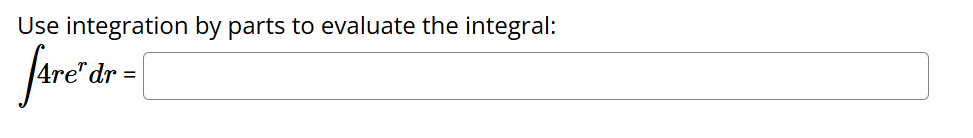 Use integration b y parts t o evaluate the