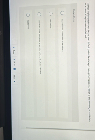 Strategy implementation can be the most difficult