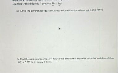 Consider the differential equation d y d x = y -