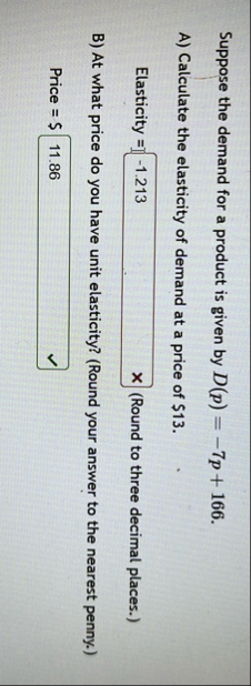 Suppose the demand for a product is given by D (