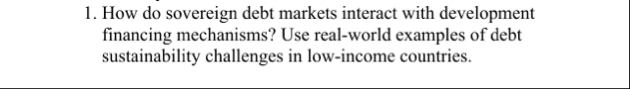 How do sovereign debt markets interact with