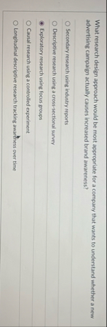 What research design approach would be most