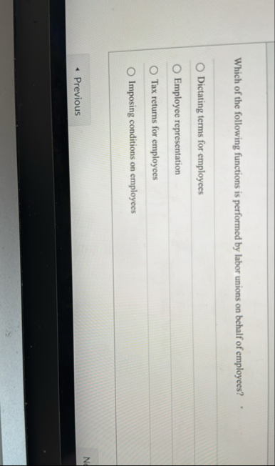 Which of the following functions is performed by