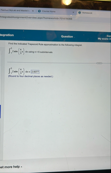 Pearson MyLab and Masterin Course Home Homework