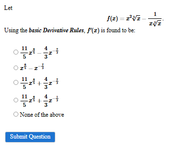 Let f ( x ) = x 2 x 3 - 1 x x 3 Using the basic