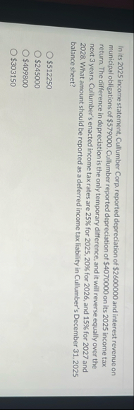 In its 2 0 2 5 income statement, Cullumber Corp,