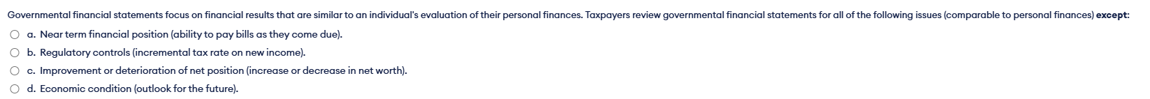 a . Near term financial position ( ability to pay