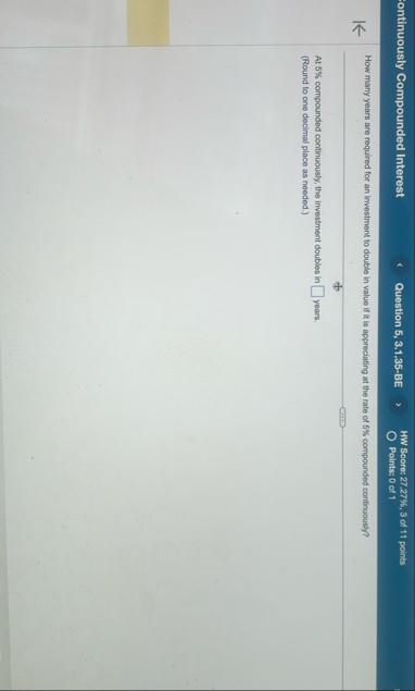 ontinuously Compounded Interest Question 5 , 3 .