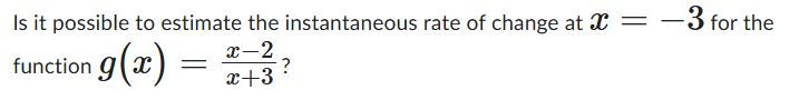 I s i t possible t o estimate the instantaneous