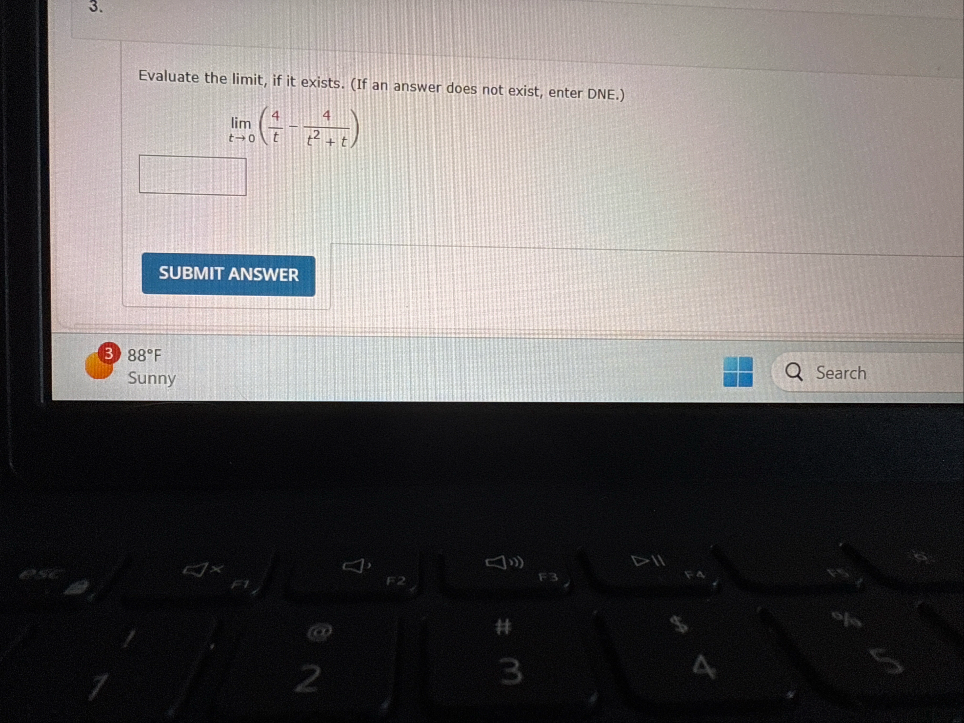 Evaluate the limit , if it exists. ( If an answer