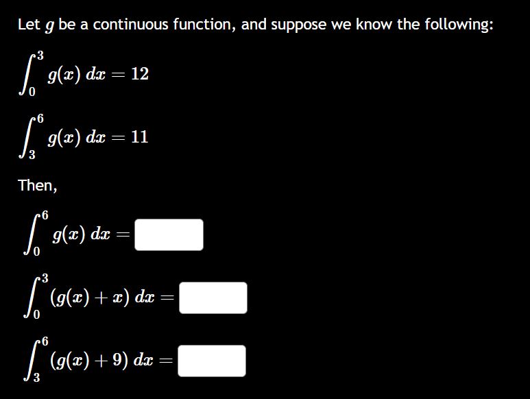 Let g b e a continuous function, and suppose w e