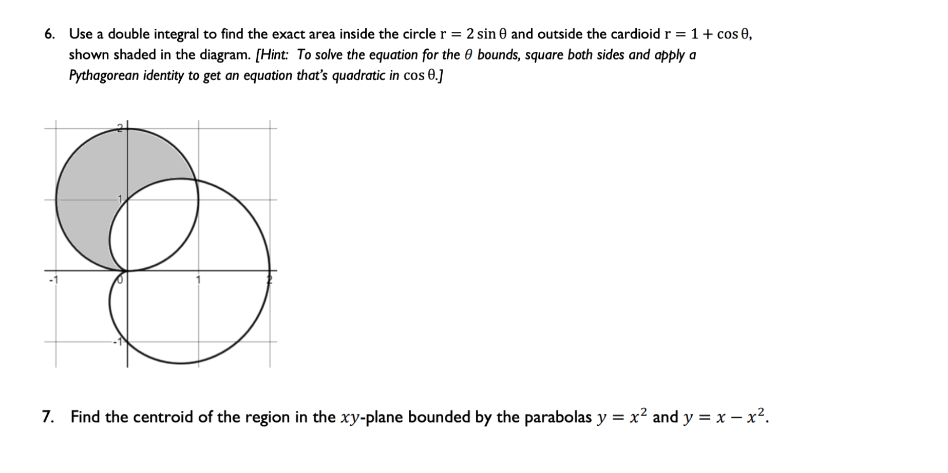 Find the centroid o f the region i n the x y -